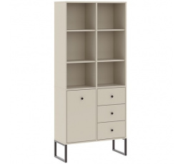 Regál LINEA 1D3S, Kašmír/Černá