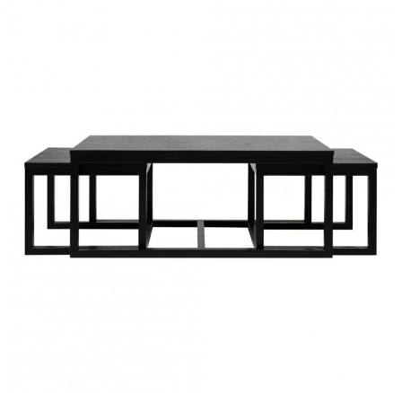 Sada stolků Cornus černá Sada stolků Cornus černá