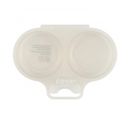 Nádoba na vaření vajec v mikrovlnné troubě bílá