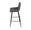 Barová židle, šedá, látka,AUB-X7015 GREY2