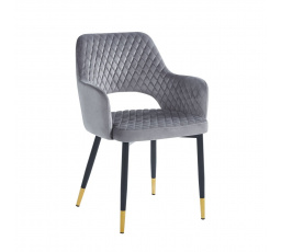 Židle velvet šedá K3-FX