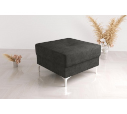 Taburet  s kontejnerem 70 x 70 cm - černá