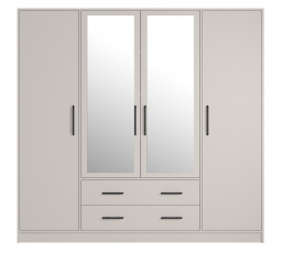 Šatní skříň SMART SRL1 se zrcadlem, Kašmír