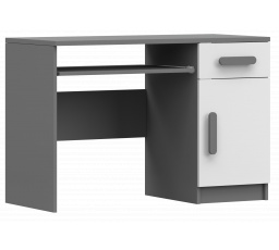 Psací stůl SMYK II - 08, Šedá/Bílá/Šedá