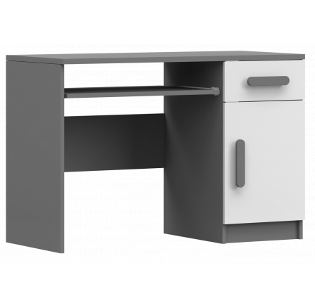 Psací stůl SMYK II - 08, Šedá/Bílá/Šedá