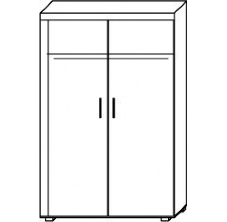 Šatní skříň SAMBA R1, Švestka/Grafit Šatní skříň SAMBA R1, Švestka/Grafit