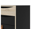 Komoda SHEBA, Černý mat/ Dub sonoma