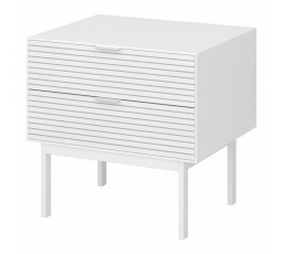 Noční stolek SEAN, Bílá/Bílá masiv