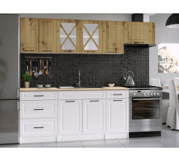 Kuchyňská linka Magda 240/180 artisan/bílá MAT