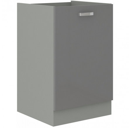 Kuchyňská dolní skříňka GARID 40 D 1F BB, Šedý lesk/Šedá Kuchyňská dolní skříňka GARID 40 D 1F BB, Šedý lesk/Šedá