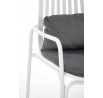 Křeslo MELBY, Bílá/Šedá