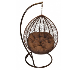 Křeslo závěsné Imperia hnědý polstr