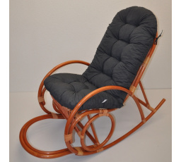 Polstr na houpací křeslo tmavě šedý melír