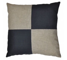 Veselý polštářek - béžová/tmavě šedá