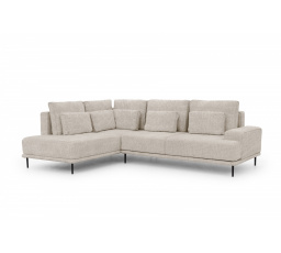 Rohová sedačka Nicole L s funkcí spaní / Hevia 207.09 / černé nohy / levá strana