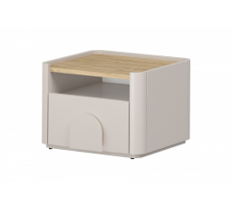 AMILIO NOČNÍ STOLEK 50 1KS - kašmír / olejovaný dub / úchyty kašmír