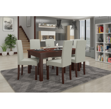 Sada stolu s židlemi RODOS 56 Tmavý ořech