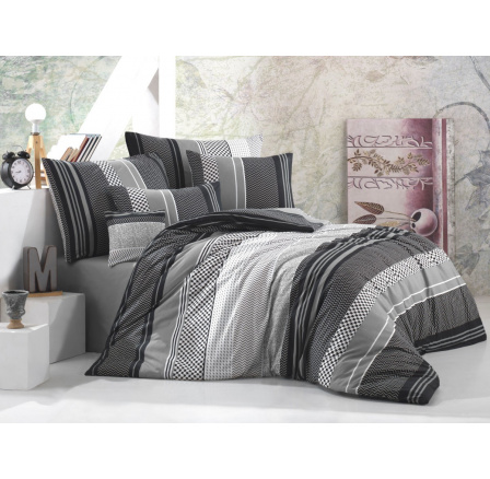 Prodloužené povlečení bavlna 140x220, 70x90cm Sorento black