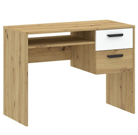 Psací stůl BASIC TWO, Dub Artisan/Bílá Psací stůl BASIC TWO, Dub Artisan/Bílá