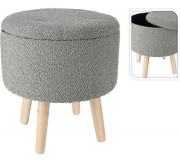 Stolička Neely L s úložným prostorem světle šedá