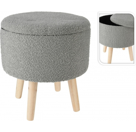 Stolička Neely L s úložným prostorem světle šedá