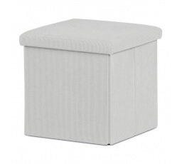 Taburet s úložným prostorem, krémová, manšestrová látka, TAB-471 CRM6