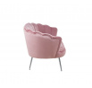 Sofa SF1-FXJG sametová růžová , nohy stříbrné