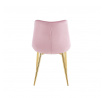 Židle velvet růžová / zlaté nohy J262-1
