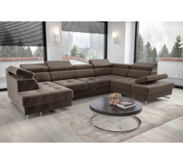 Rohová sedací souprava GALAXY MAX II s funkcí spaní 210x350x165 - volitelný odstín - pravá