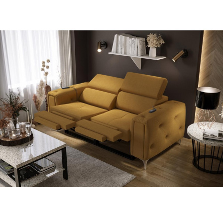 Sofa ORION II , relax 190 cm - žlutá