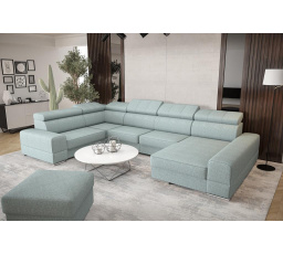 Rohová sedací souprava ROYAL MAX II průměr 230x375x185 - mátová , levá