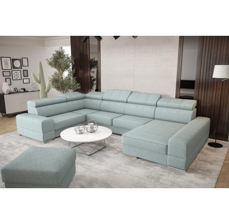 Rohová sedací souprava ROYAL MAX II průměr 230x375x185 - mátová , levá