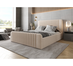 Postel MODENA s úložným prostorem - 200 cm x 200 cm, Kovová na plynových zvedácích