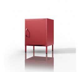 Kovový noční stolek červený Moderní MIA, 424 x 595 x 400 mm