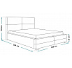 Postel B3 R 140x200, Madryt 920 , chromové nožky