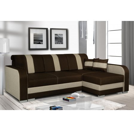 Rohová sedací souprava Costa P hnědá/béžová Rohová sedací souprava Costa P hnědá/béžová