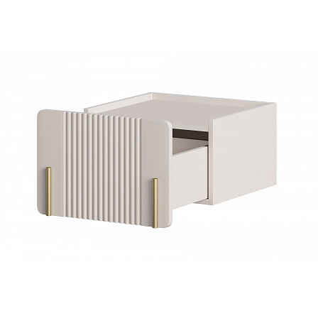 MALMI Noční stolek 45 1SZ - kašmír / zlatý / závěsný