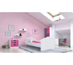 Postel s matrací a zábranou CASIMO 140x70 Bílá