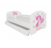 Postel s matrací, zábranou a šuplíkem PEPE GIRL WITH WINGS 140x70 Bílá