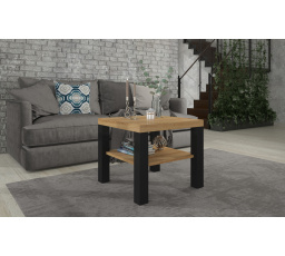 Konferenční stolek BILL 60x60 Artisan+Černý Mat