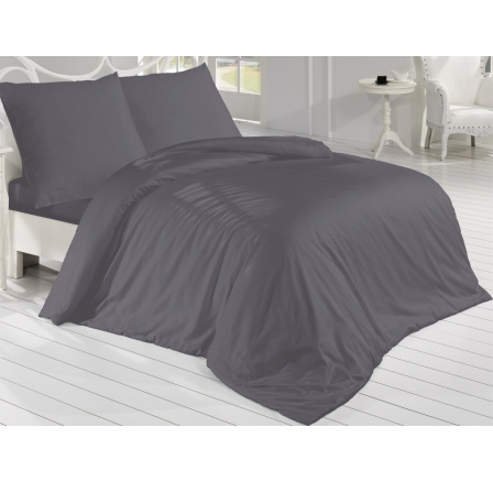 Francouzské povlečení Satén 220x220, 70x90cm Antracit