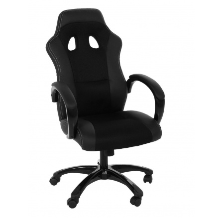 Kancelářská židle Race černá černá eko kůže