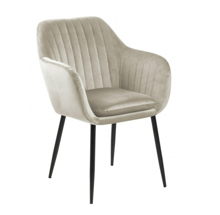 Židle Emilia Velvet písek / černá