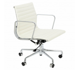 Kancelářské křeslo CH1171T bílá kůže, chrom