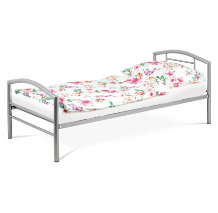 Jednolůžková postel 94x207cm, kov, stříbrná, BED-1900 SIL Jednolůžková postel 94x207cm, kov, stříbrná, BED-1900 SIL