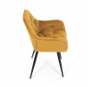 Jídelní židle, žlutá, sametová látka, DCH-421 YEL4