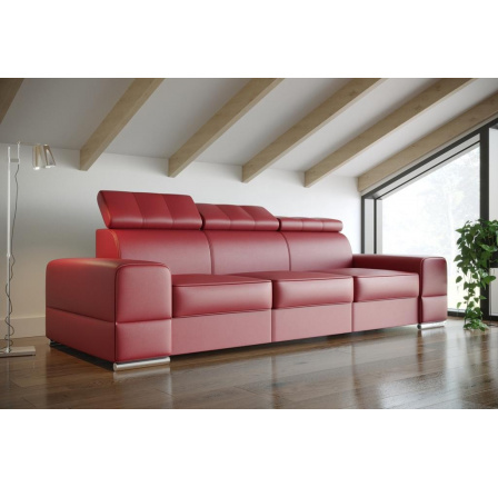 Kožená Sofa ROYAL III 295 cm - červená kůže