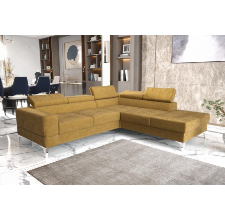 Rohová sedací souprava TOSCANIA II průměr 30x250 - medová , pravá