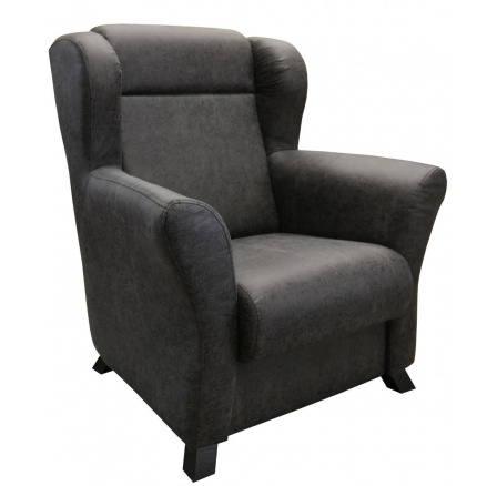 Křeslo ušák Gent tmavě šedé