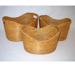 Koš ratanový oválný set 3 kusy - XL,L,M
